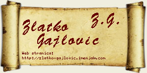 Zlatko Gajlović vizit kartica